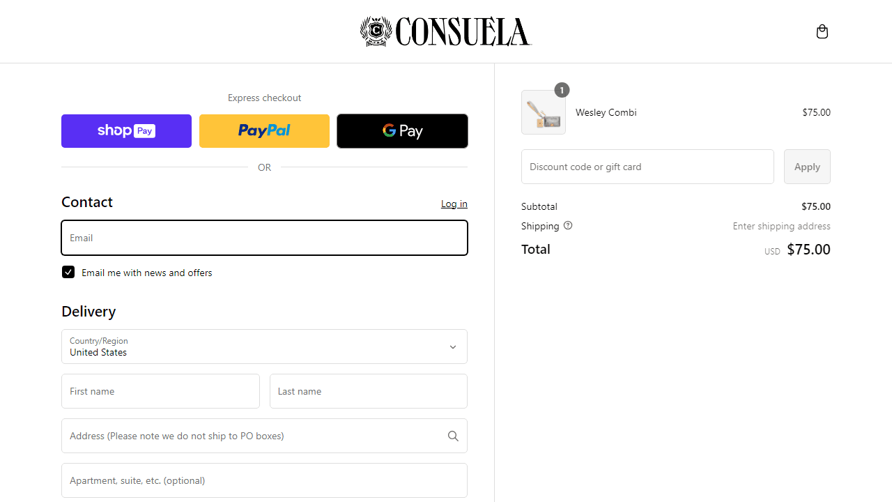 How to apply Consuela coupon code